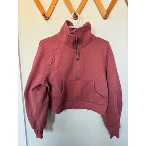 Lululemon Scuba Oversized Funnel Neck Half Zip Brier Rose XS/S